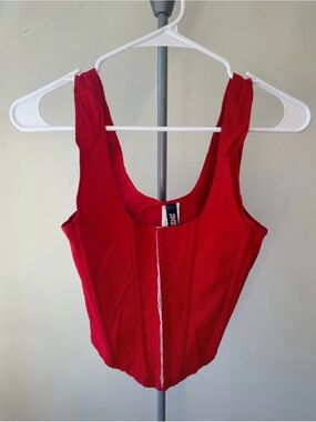 Mystique Boutique Red Structured Corset Tank